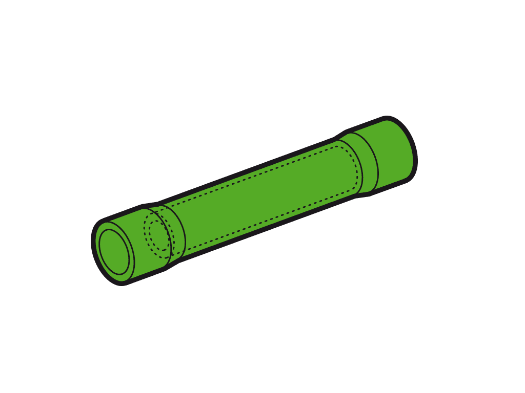 doorverbinder geisoleerd 0.2-0.5mm2 groen PVC VPE100