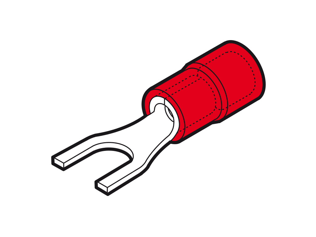vorkkabelschoen geisoleerd 0.25-1.5mm2 rood  3.7mm W6.4mm PVC VPE100