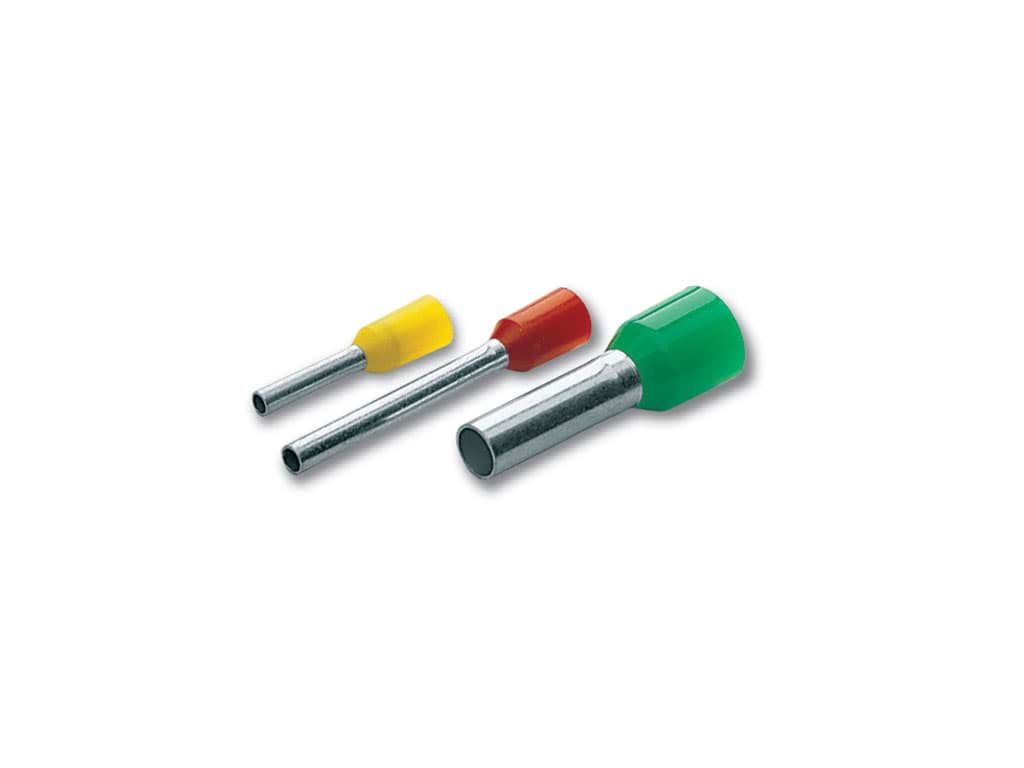 adereindhuls geisoleerd  16mm2 groen pen=12mm