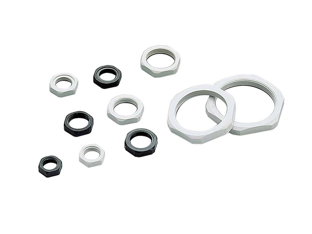 LOCKNUT WITHOUT COLLAR M25X1,5 POLYAMIDE PA6.6 BLACK