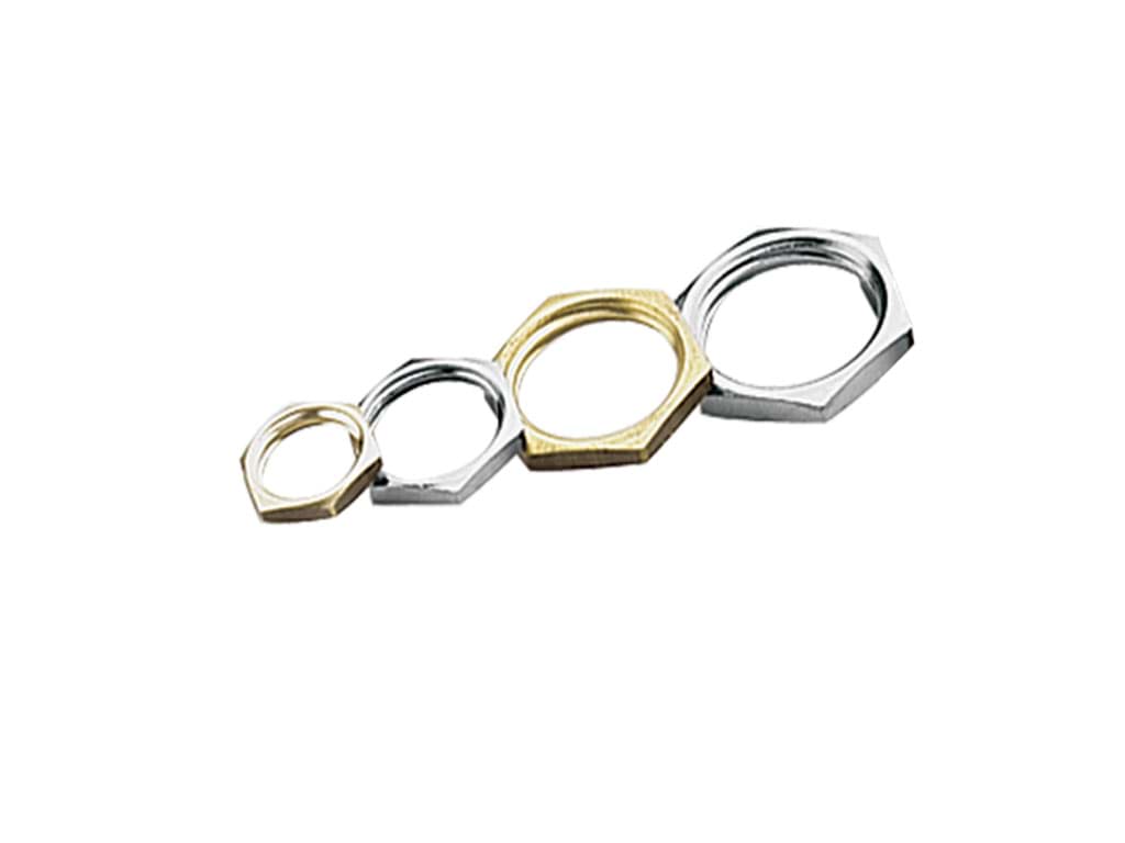 LOCKNUT PG13,5 NICKEL PLATED BRASS
