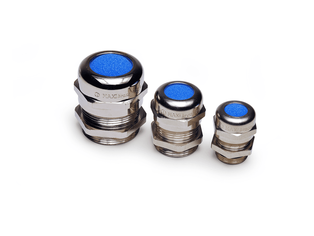 MAXIBRASS CABLE GLAND IP68 PG13,5 NICKEL PLATED FITTED WITH POLYETHYLE
