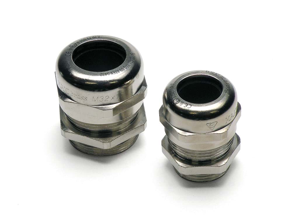 MAXIBRASS ATEX CABLE GLAND IP 65 M63X1,5 NICKEL PLATED