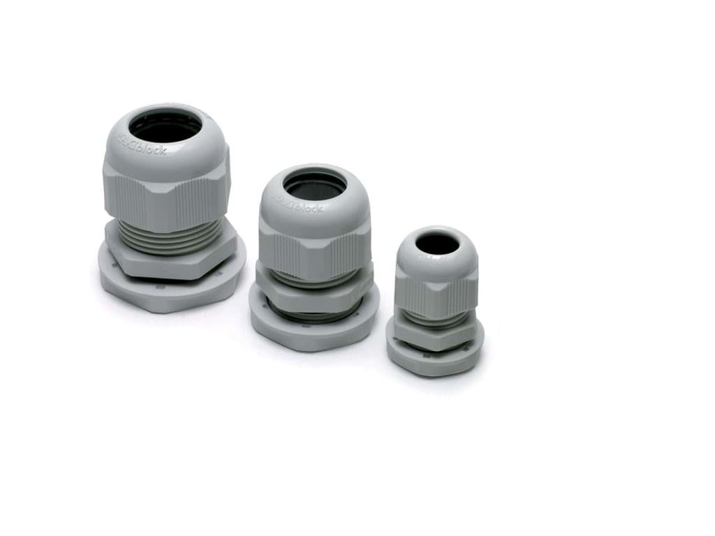 MAXIBLOCK CABLE GLAND M40X1,5 POLYAMIDE PA6.6 LIGHT GREY FITTED WITH L