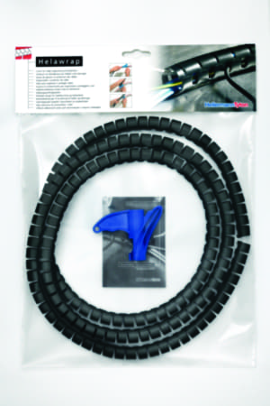 Helawrap kabelbundelslang d=25mm 2m+tool zwart
