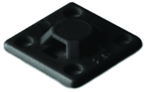 plakzadel 19.0x19.0x3.8mm zwart