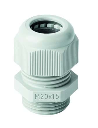 wartel kunststof IP68 M16 doorlaat 5-10mm tap=8mm lichtgrijs