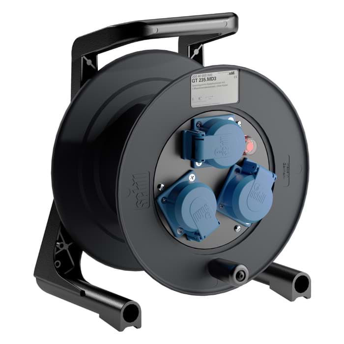 haspel GT235 rubber met 3x schuko+KD +TB