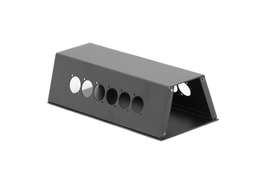 stagebox-taps+bodemplaat 2x 6 XLR-D exclusief zijplaten
