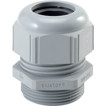 wartel kunststof IP68 PG 7 doorlaat 2.5-6.5mm tap=8mm donkergrijs Skin