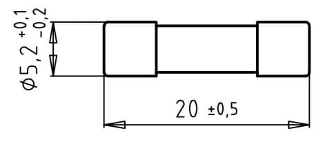 glaszekering 5x20mm T315mA