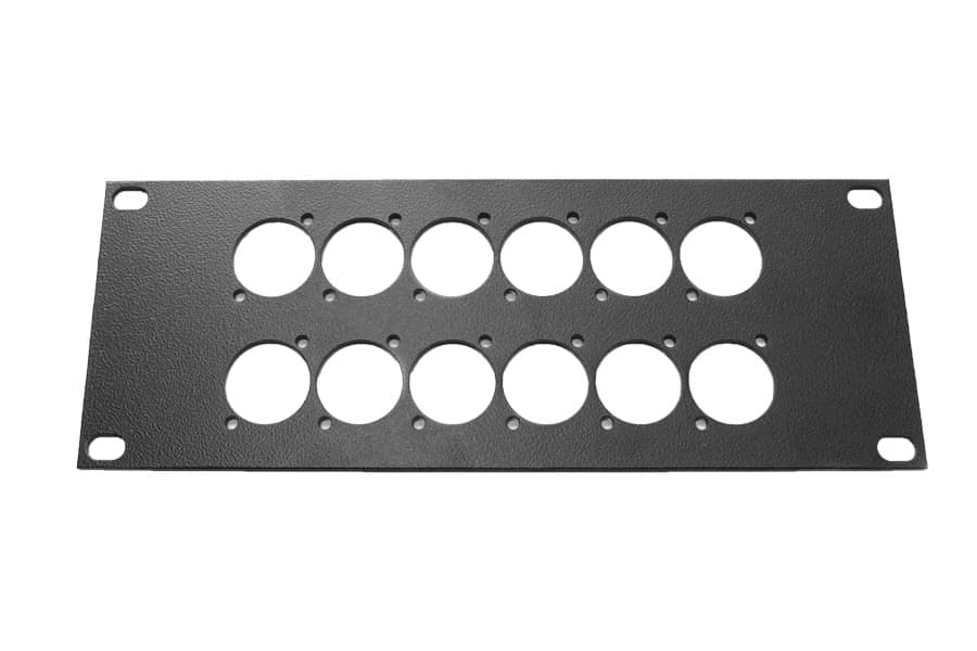 inlegplaat voor SD16 met 12x XLR-D-gat