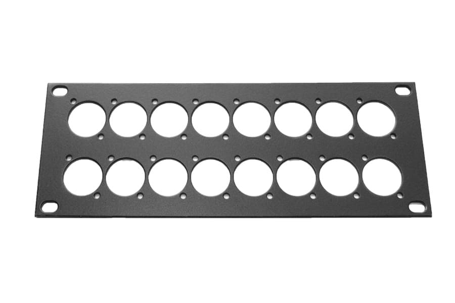 inlegplaat voor SD16 met 16x XLR-D-gat