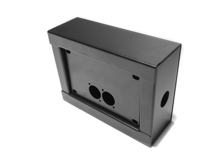 stagebox SD8 met gat 25mm d=65mm + inlegplaat 2x XLR-D-gat