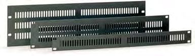 ventilatiepaneel 19inch 2HE vlak aluminium 3mm zwart Retex