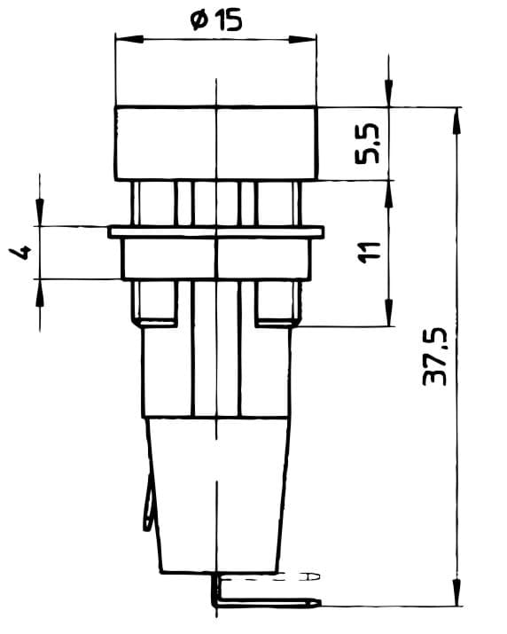 paneelzekeringhouder 5x20mm verzonken schroefkop