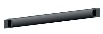 frontpaneel 1HE ABS CLIP ON zwart
