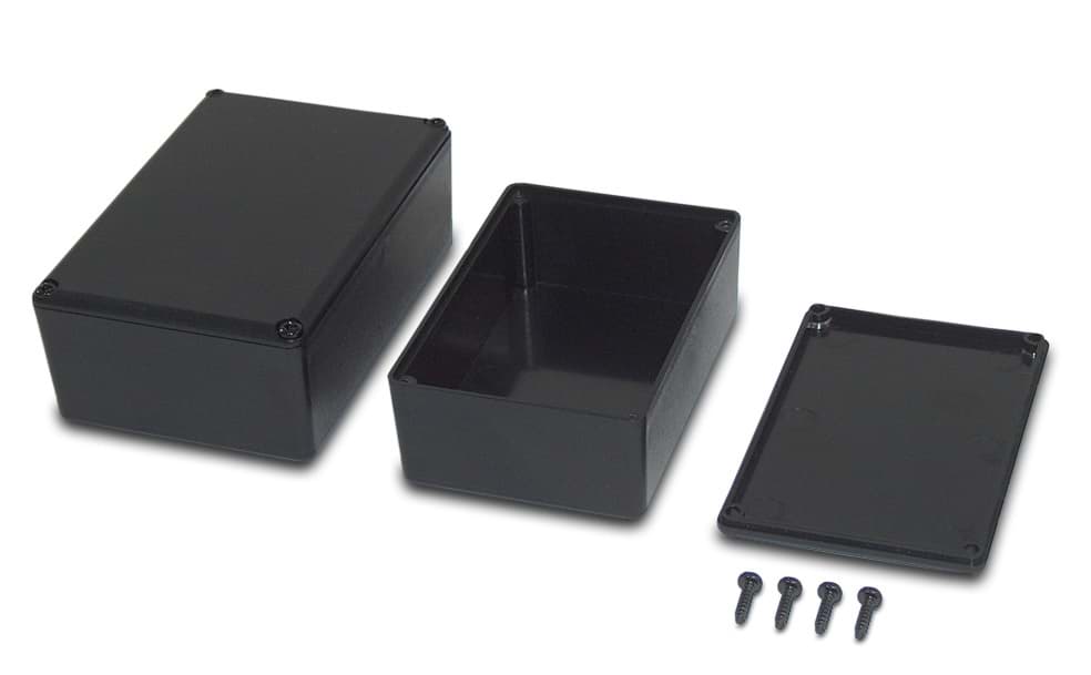 behuizing kunststof  54x 38x23mm ABS UL94HB zwart Potting Box +deksel