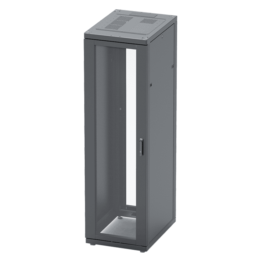 Rack 19inch 24HE W600 D 600 SR-2 ventilatiedeur voor+achter