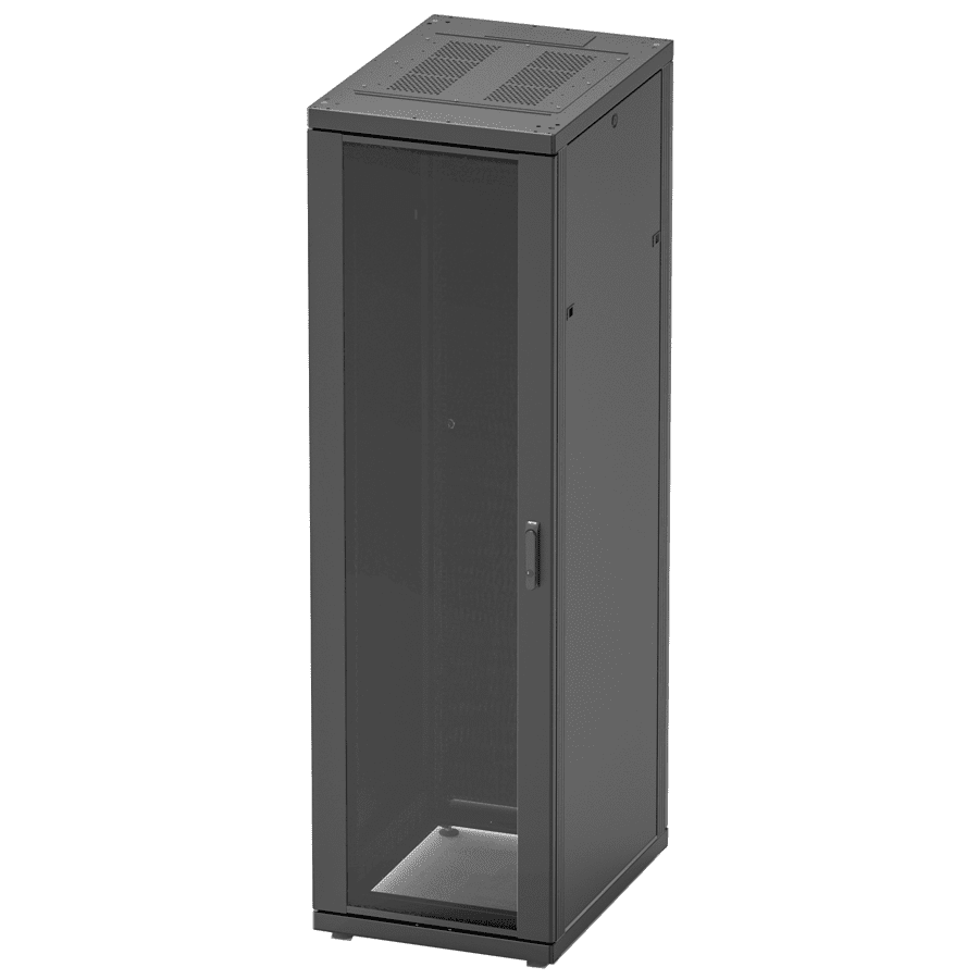 Rack 19inch 42HE W600 D 600 SR-2 glasdeur+achterdeur