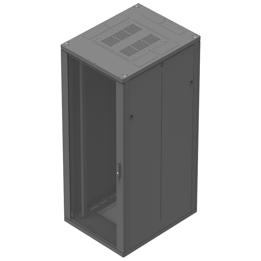 Rack 19inch 24HE W800 D 800 SR-2 glasdeur+achterdeur