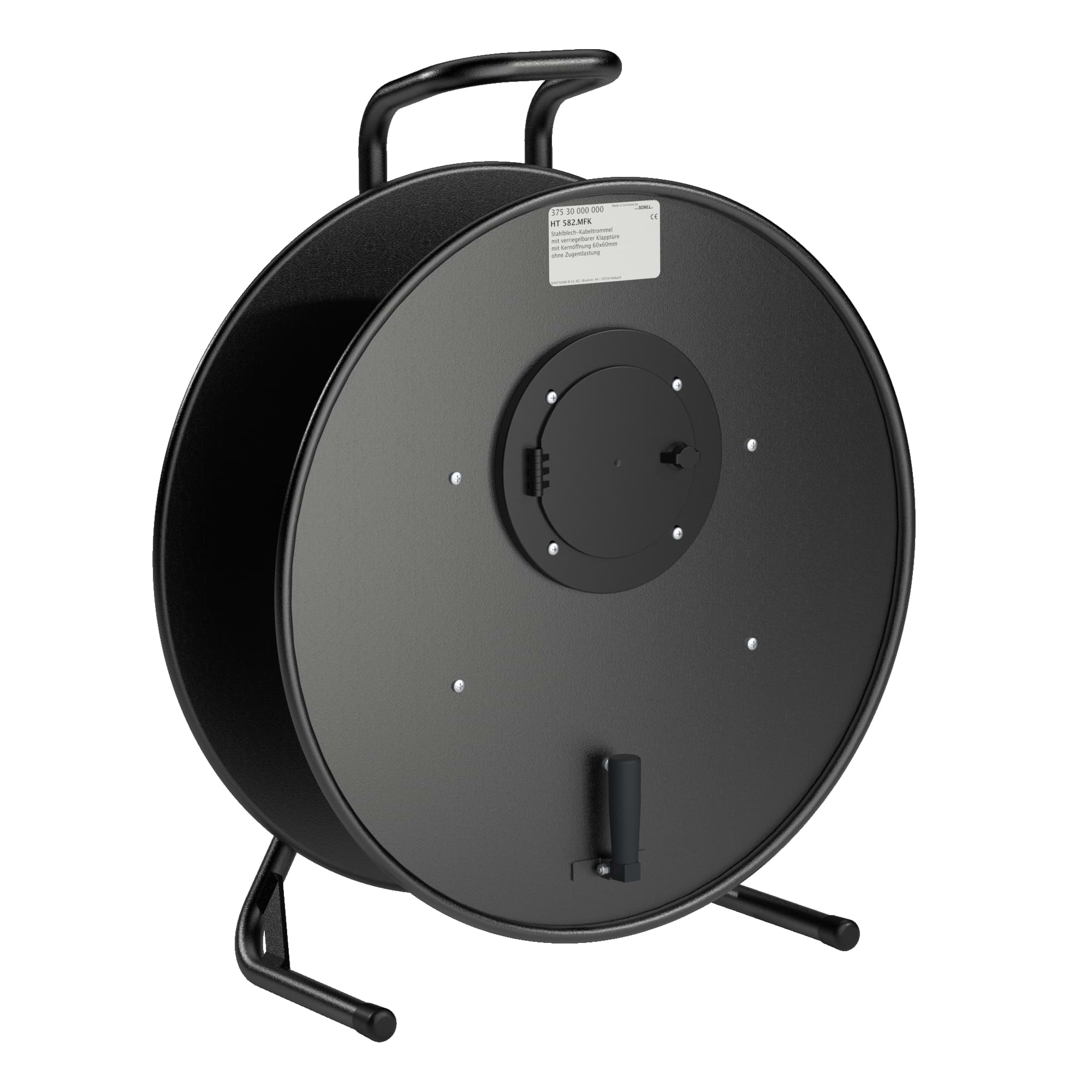haspel HT582 metaal met klapdeur zwart