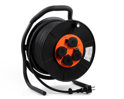 kabelhaspel EZ Winder +4x Schuko met 40m H07RN-F 3G2.5mm2 IP44