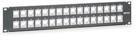 frontpaneel 19inch 2HE tbv 32x keystone