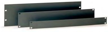 frontpaneel 19inch 2HE vlak blind aluminium 3mm zwart Retex