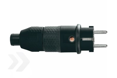 stekker randaarde+busaarde thermolplast zwart Professional ABL