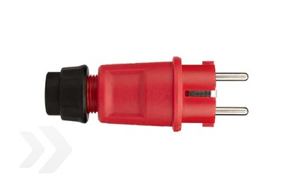 stekker randaarde+busaarde thermoplast rood HOME ABL