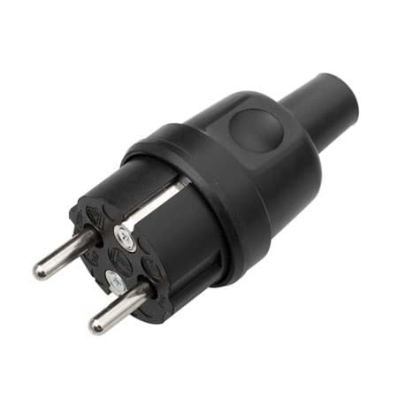 stekker randaarde volrubber Industrie zwart compact 342 AVA