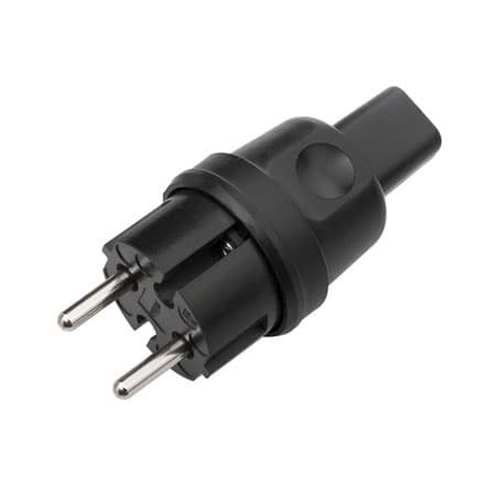 stekker-prikkabel 2-polig rubber 242 AVA