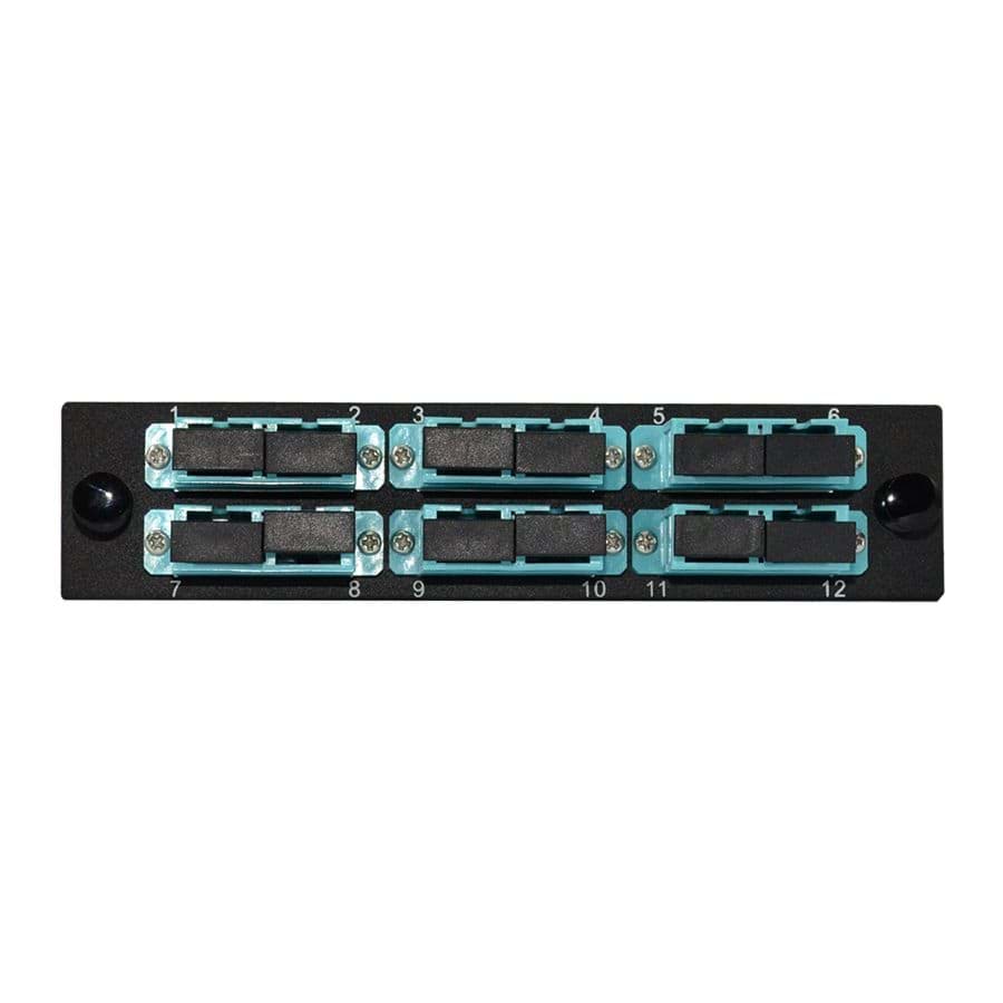 LGX inzetplaat 6x SC-SC 10G MultiMode OM3/OM4 Duplex Aqua