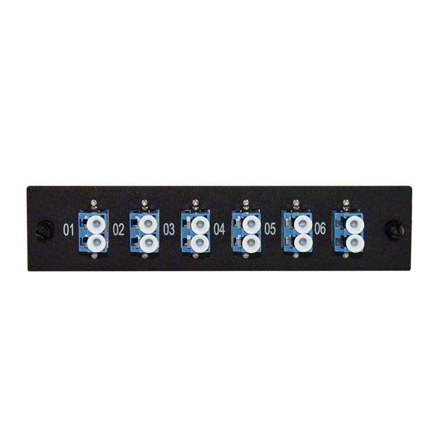 LGX inzetplaat 6x LC-LC 10G SingleMode OS2 Duplex Blue