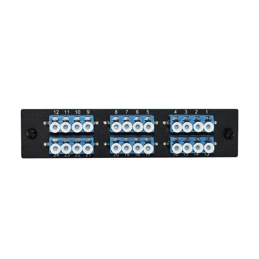 LGX inzetplaat 12x LC-LC 10G SingleMode OS2 Duplex Blue