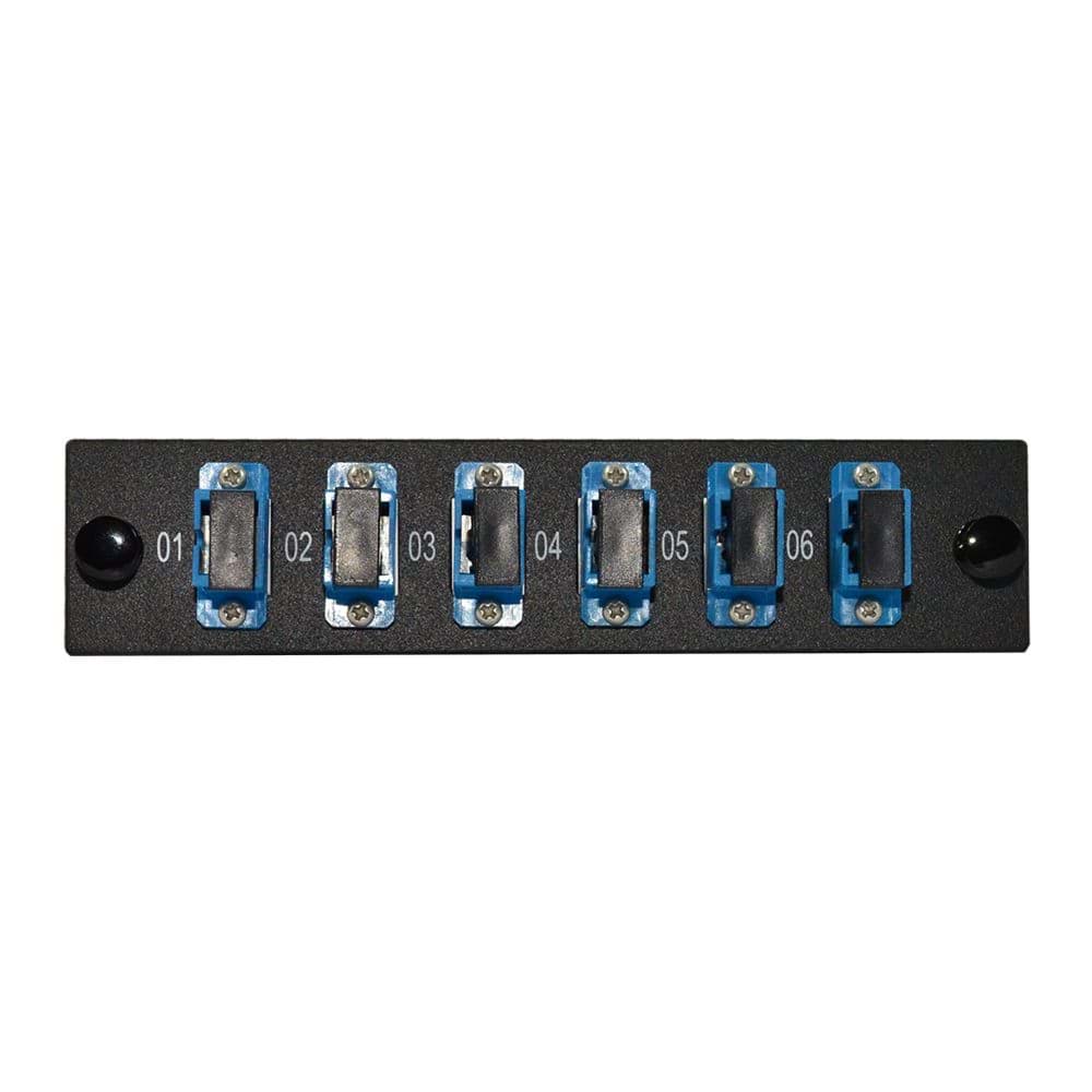 LGX inzetplaat 6x SC-SC 10G SingleMode OS2 Simplex Blue