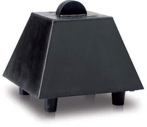rubberblok Piramide 150x150x140mm