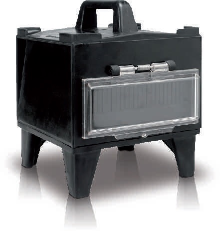 rubberkast bouw 260x260x340mm + venster 12 module stapelbaar