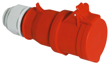 CEE koppeling 5p  16A 400V 6h rood IP44 Bals QuickConnect