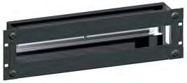 frontplaat 19inch 3HE-U voor automaten 22 module staal zwart Retex