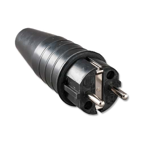 stekker randaarde volrubber zwart 511 Keraf