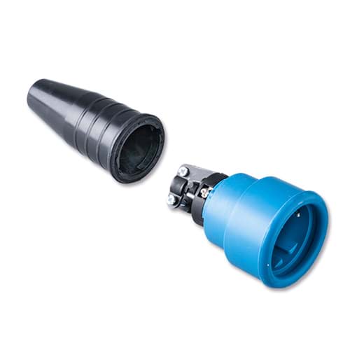 koppeling randaarde volrubber zwart-blauw 522 Keraf