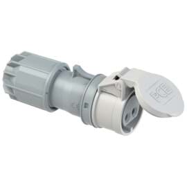 CEE koppeling 2p  32A  42V 12h wit IP44 PCE