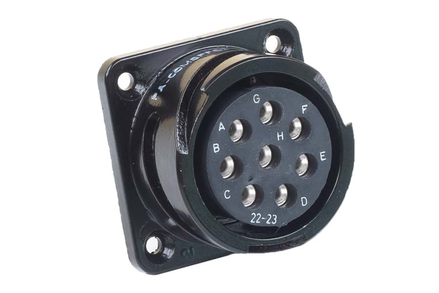 PA-COM 22-23 8p panel w/out nut female solder