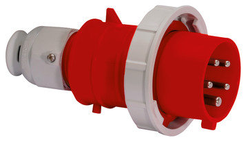 CEE steker 5p  32A 400V 6h rood IP67 Bals QuickConnect