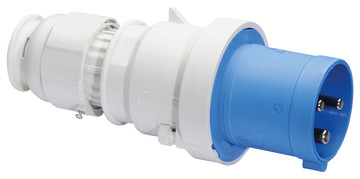 CEE steker 3p  63A 230V 6h blauw IP44 Bals schroef