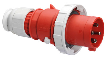 CEE steker 4p  63A 400V 6h rood IP67 Bals schroef
