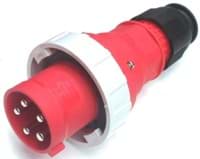 CEE steker 5p  63A 400V 6h rood IP67 Bals EVENT schroef