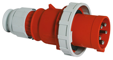 CEE steker 5p  63A 400V 6h rood IP67 Bals schroef